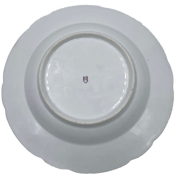 Royal Vienna Floral Soup Plate  1744-1749 ? Bindenschild Red Shield Antique - Picture 6 of 11